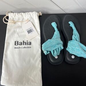 NWT Bahia Beach Collection Seafoam Green Thong Sandals Size 7.5